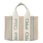 MINI WOODY TOTE BAG IN LINEN