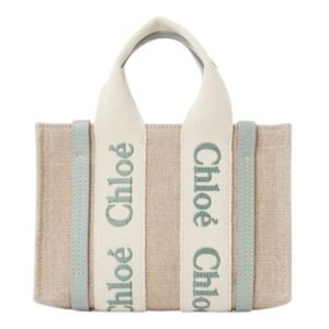 MINI WOODY TOTE BAG IN LINEN