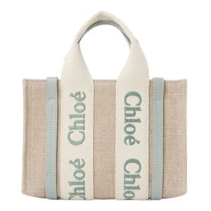 MINI WOODY TOTE BAG IN LINEN