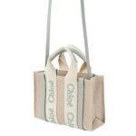 MINI WOODY TOTE BAG IN LINEN