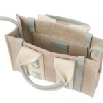 MINI WOODY TOTE BAG IN LINEN