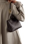 ANDIAMO SMALL INTRECCIATO LEATHER TOTE