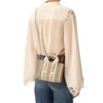 MINI WOODY TOTE BAG IN LINEN