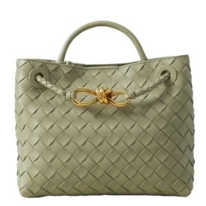 ANDIAMO SMALL INTRECCIATO LEATHER TOTE