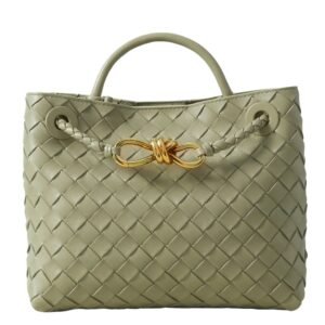 ANDIAMO SMALL INTRECCIATO LEATHER TOTE
