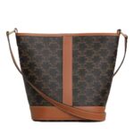 SMALL BUCKET IN TRIOMPHE CANVAS AND CALFSKIN