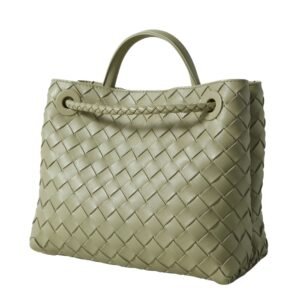 ANDIAMO SMALL INTRECCIATO LEATHER TOTE
