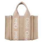 MINI WOODY TOTE BAG IN LINEN