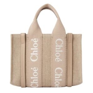 MINI WOODY TOTE BAG IN LINEN