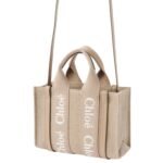 MINI WOODY TOTE BAG IN LINEN