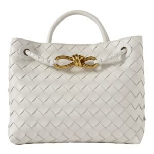 ANDIAMO SMALL INTRECCIATO LEATHER TOTE