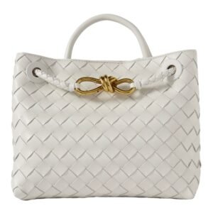 ANDIAMO SMALL INTRECCIATO LEATHER TOTE