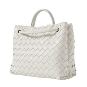 ANDIAMO SMALL INTRECCIATO LEATHER TOTE
