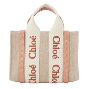 MINI WOODY TOTE BAG IN LINEN