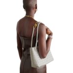 ANDIAMO SMALL INTRECCIATO LEATHER TOTE