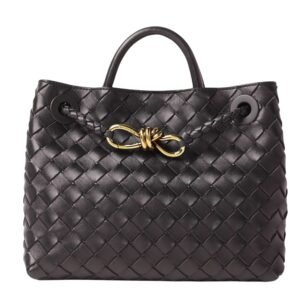 ANDIAMO SMALL INTRECCIATO LEATHER TOTE