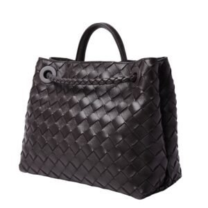 ANDIAMO SMALL INTRECCIATO LEATHER TOTE