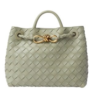 ANDIAMO SMALL INTRECCIATO LEATHER TOTE