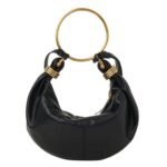 SMALL BRACELET HOBO BAG IN GRAINED LEATHER