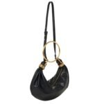 SMALL BRACELET HOBO BAG IN GRAINED LEATHER