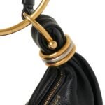 SMALL BRACELET HOBO BAG IN GRAINED LEATHER