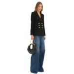 SMALL BRACELET HOBO BAG IN GRAINED LEATHER