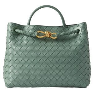 ANDIAMO SMALL INTRECCIATO LEATHER TOTE