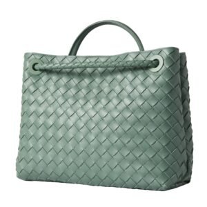 ANDIAMO SMALL INTRECCIATO LEATHER TOTE