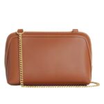 CLUTCH ON CHAIN CUIR TRIOMPHE IN SMOOTH CALFSKIN