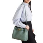 ANDIAMO SMALL INTRECCIATO LEATHER TOTE