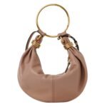 SMALL BRACELET HOBO BAG IN GRAINED LEATHER