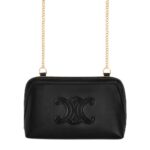 CLUTCH ON CHAIN CUIR TRIOMPHE IN SMOOTH CALFSKIN
