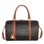 BOSTON BAG IN TRIOMPHE CANVAS AND CALFSKIN