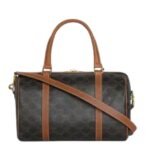 BOSTON BAG IN TRIOMPHE CANVAS AND CALFSKIN