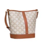 SMALL BUCKET IN TRIOMPHE CANVAS AND CALFSKIN