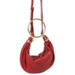 SMALL BRACELET HOBO BAG IN GRAINED LEATHER