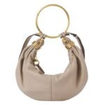 SMALL BRACELET HOBO BAG IN GRAINED LEATHER