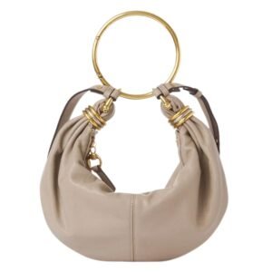 SMALL BRACELET HOBO BAG IN GRAINED LEATHER