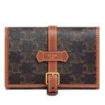 JEWELRY POUCH IN TRIOMPHE CANVAS AND CALFSKIN