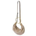 SMALL BRACELET HOBO BAG IN GRAINED LEATHER