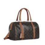 BOSTON BAG IN TRIOMPHE CANVAS AND CALFSKIN