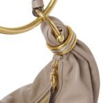SMALL BRACELET HOBO BAG IN GRAINED LEATHER