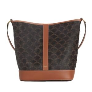 MEDIUM BUCKET IN TRIOMPHE CANVAS AND CALFSKIN