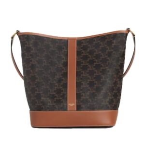 MEDIUM BUCKET IN TRIOMPHE CANVAS AND CALFSKIN