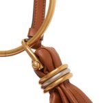 SMALL BRACELET HOBO BAG IN GRAINED LEATHER