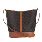 MEDIUM BUCKET IN TRIOMPHE CANVAS AND CALFSKIN