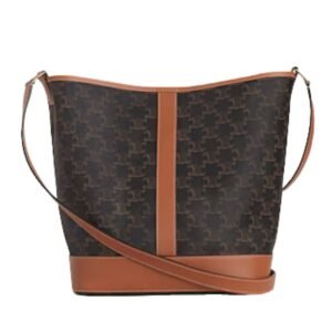 MEDIUM BUCKET IN TRIOMPHE CANVAS AND CALFSKIN