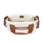 CHLOE GIRLS LOGO SHOULDER BAG IN IVORY