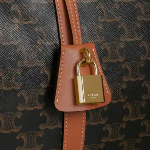 BOSTON BAG IN TRIOMPHE CANVAS AND CALFSKIN