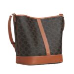 MEDIUM BUCKET IN TRIOMPHE CANVAS AND CALFSKIN